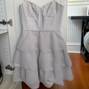 Strapless BCBG cocktail dress with corset top